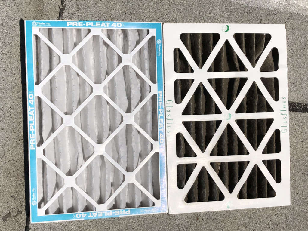 肮脏的空气过滤器